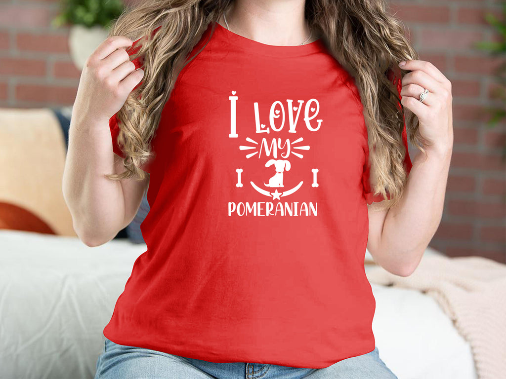 I Love My Pomeranian Dog T-shirts