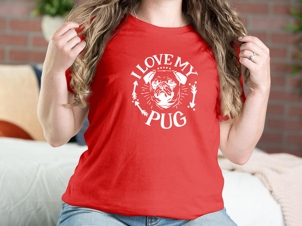 I Love My Pug Dog T-shirts