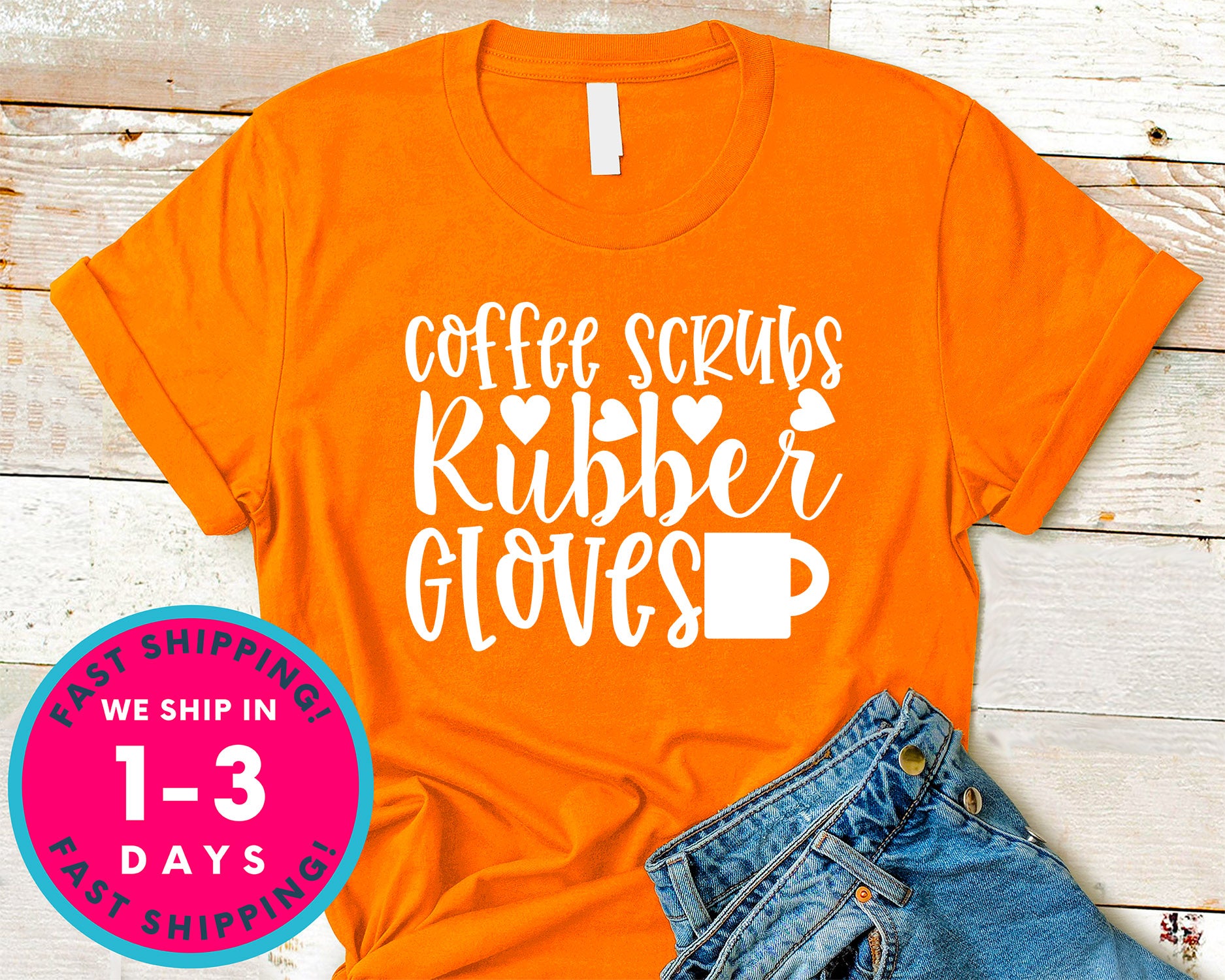 Coffee Scrubs Rubber Gloves