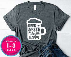 Deer And Beer Makes Me Happy